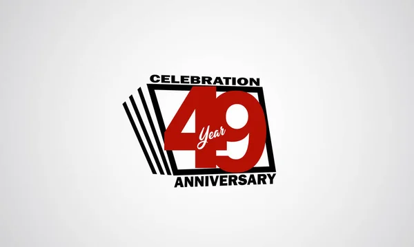 Years Anniversary Celebration Book Design Style Black Red Color Event — Stockvector