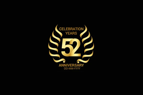 Years Anniversary Celebration Logotype Anniversary Logo Isolated Black Background Vector — Stock Vector