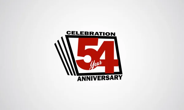 Years Anniversary Celebration Book Design Style Black Red Color Event — Archivo Imágenes Vectoriales