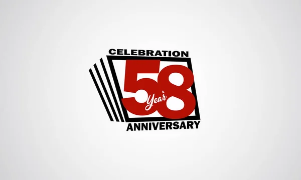 Years Anniversary Celebration Book Design Style Black Red Color Event — 스톡 벡터
