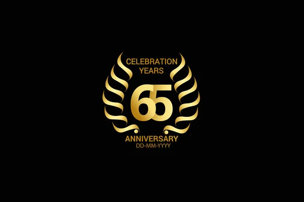 Years Anniversary Celebration Logotype Anniversary Logo Isolated Black Background Vector — Stockvektor