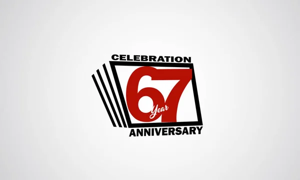 Years Anniversary Celebration Book Design Style Black Red Color Event — Stockvector