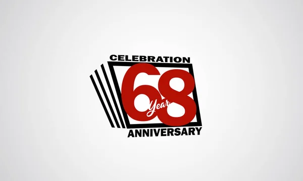 Years Anniversary Celebration Book Design Style Black Red Color Event — Archivo Imágenes Vectoriales