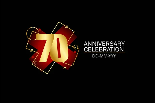 Years Anniversary Celebration Logotype Anniversary Logo Isolated Black Background Vector — Archivo Imágenes Vectoriales