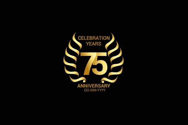 Years Anniversary Celebration Logotype Anniversary Logo Isolated Black Background Vector — Stock Vector