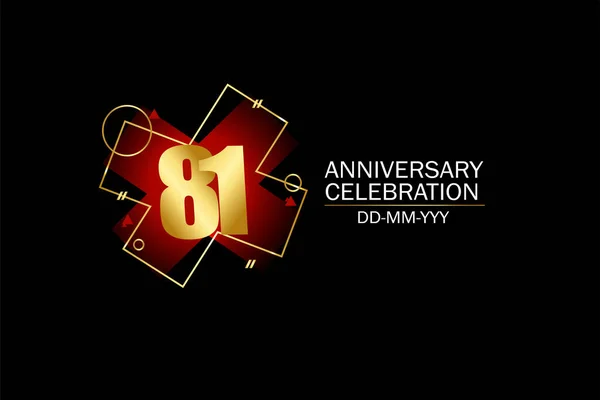 Years Anniversary Celebration Logotype Anniversary Logo Isolated Black Background Vector — Stockvector