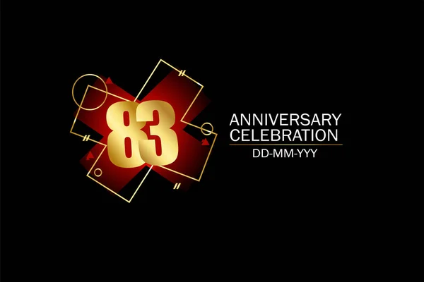 Years Anniversary Celebration Logotype Anniversary Logo Isolated Black Background Vector — Stockvector