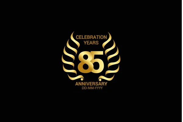 Логотип Празднования Летия Логотип Юбилея Изолирован Черном Фоне Векторный Дизайн — стоковый вектор