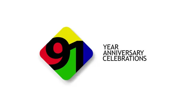 Years Anniversary Minimalist Logo Years Jubilee Greeting Card Invitation — Stockvektor