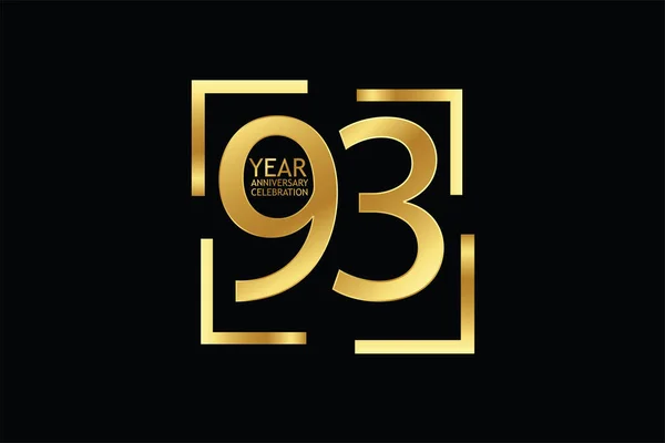 Years Anniversary Celebration Logotype Anniversary Logo Isolated Black Background Vector — Image vectorielle