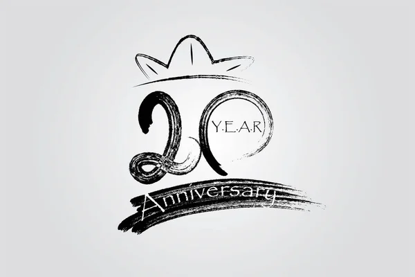 Years Anniversary Chalk Ink Style Minimalistic Logo Years Jubilee Greeting — vektorikuva