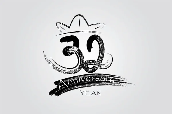 Years Anniversary Chalk Ink Style Minimalistic Logo Years Jubilee Greeting — Wektor stockowy
