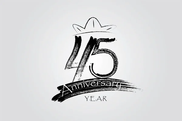 Years Anniversary Chalk Ink Style Minimalistic Logo Years Jubilee Greeting — Vector de stock