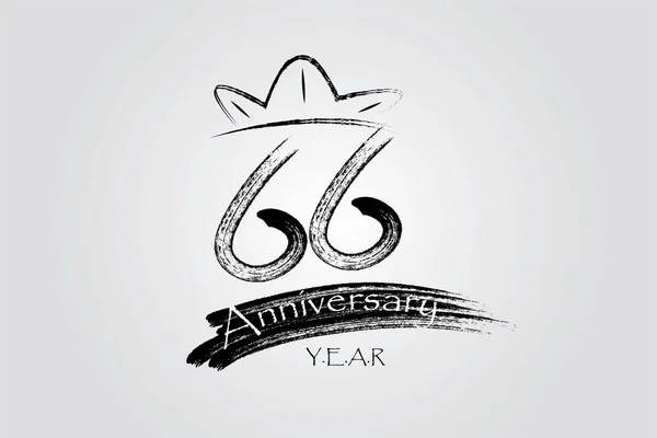 Years Anniversary Chalk Ink Style Minimalistic Logo Years Jubilee Greeting — Image vectorielle