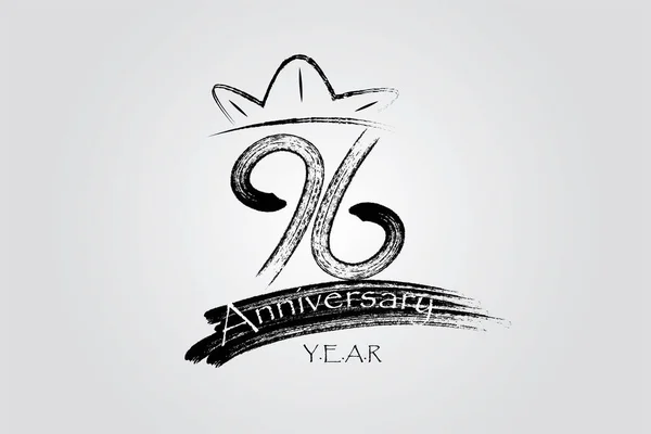Years Anniversary Chalk Ink Style Minimalistic Logo Years Jubilee Greeting — ストックベクタ