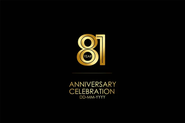 Years Anniversary Celebration Card Black Background Vector Design Celebration Invitation — стоковый вектор