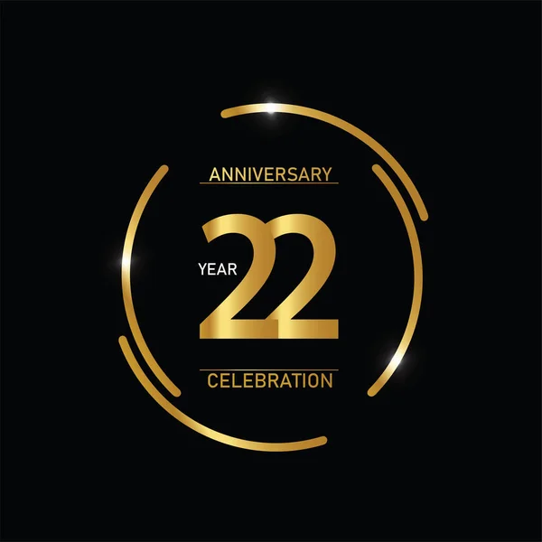Jaar Jubileum Viering Logotype Verjaardag Logo Met Cirkel Gouden Vonk — Stockvector
