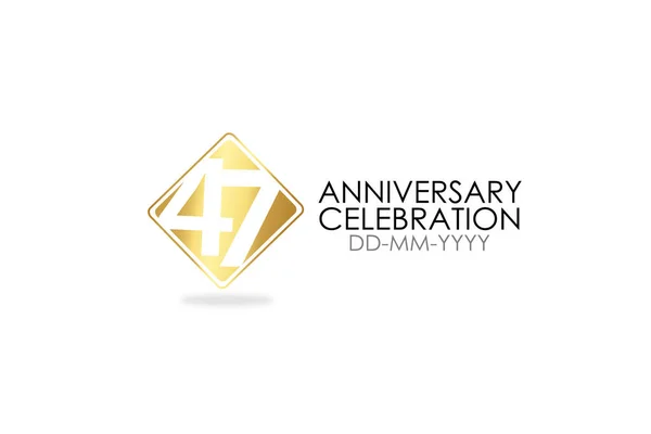 Platz Einfaches Jähriges Jubiläum Minimalistische Logojahre Jähriges Jubiläum Grußkarte Geburtstagseinladung — Stockvektor