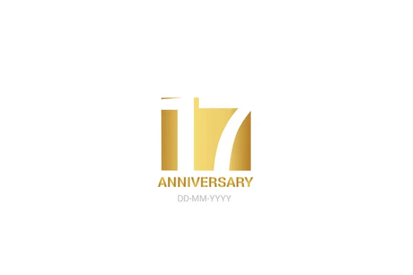 Років Мінімалістичний Логотип Десять Років Ювілей Вітальна Листівка Запрошення День — стоковий вектор