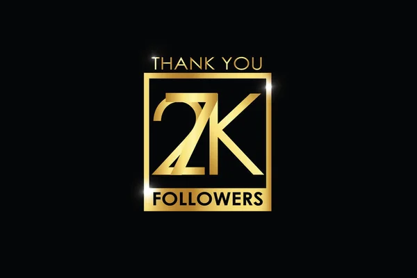 27K 27000 Followers Thankyou Anniversary Celebrebration Logotype Ювілейний Логотип Золотим — стоковий вектор