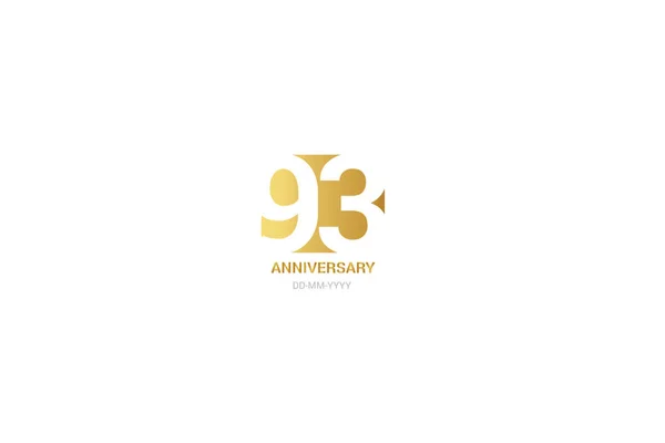 Rocznica Minimalistyczne Logo Dziesiąty Rok Dziesiąty Jubileusz Kartka Życzeniami Urodzinowe — Wektor stockowy