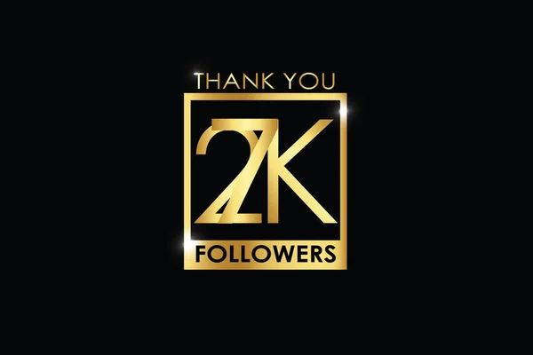 27K 000 Послідовників Thankyou Ювілейний Логотип Святкування Логотип Річниці Золотим — стоковий вектор