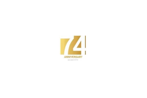 Årsjubileum Minimalistisk Logotyp Tionde Året Jubileum Gratulationskort Födelsedagsinbjudan Års Tecken — Stock vektor