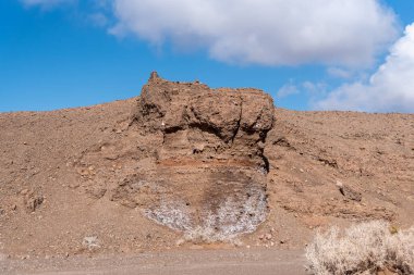 Kalut ya da kum taşlarının oluşumu ya da sınır ya da sahara çölü, İran. Çölün doğa ve manzaraları. Orta Doğu Çölü