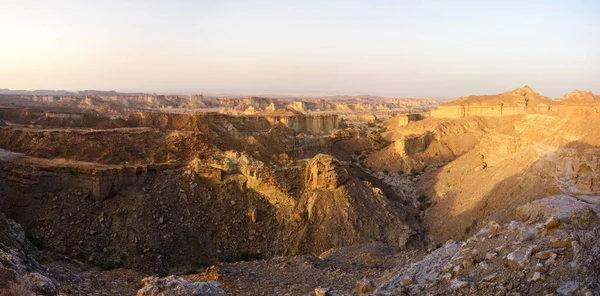 Столешница Плоская Вершина Гор Чабахаре Закате Провинция Белуджистан Глубокие Долины — стоковое фото