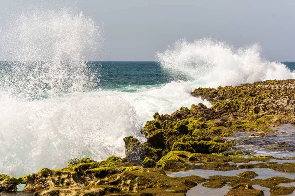 Pohled Pláží Omanského Moře Chabaháru Provincie Balúčistán Írán Vlny Narážející — Stock fotografie