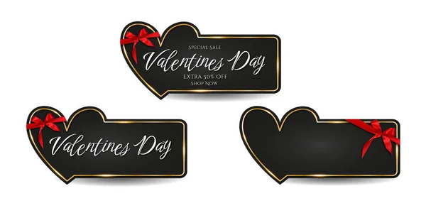 New Postcard Card Occasion Valentine Day February Voucher Discount Coupon — Vector de stock