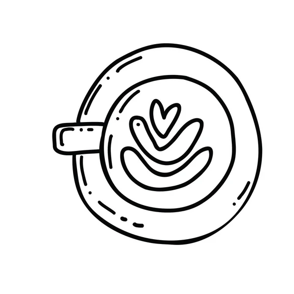 Koffie Tijd Poster Concept Koffie Feestkaart Ontwerp Handgetekende Doodle Illustraties — Stockvector