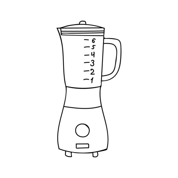 矢量中的Doodle搅拌机示例 矢量中手工绘制的搅拌器图标 — 图库矢量图片