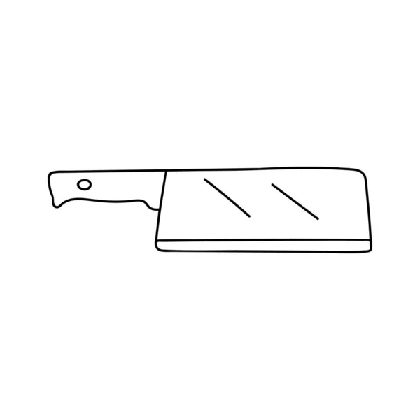 Gekritzeltes Küchenmesser Symbol Vektor Handgezeichnetes Küchenmesser Symbol Vektor — Stockvektor