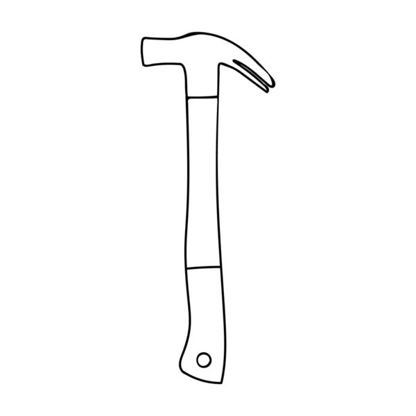 Doodle Hammer Illustration Vector Hand Drawn Hammer Illustration Vector Doodle — Stock Vector