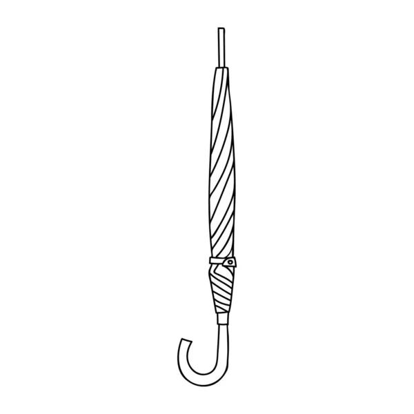 Doodle Étroite Illustration Parapluie Dans Vecteur Parapluie Dessiné Main Icône — Image vectorielle
