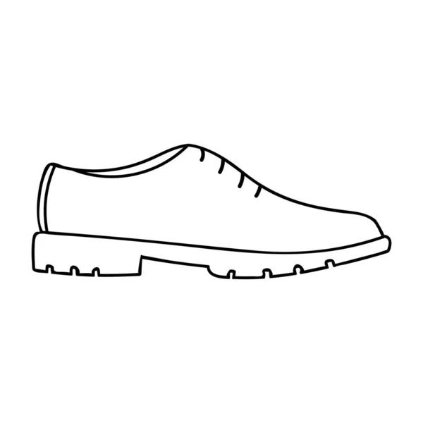 Doodle Man Shoes Illustration Vector Hand Drawn Man Shoes Icon — Vector de stock