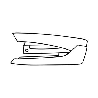 Doodle stapler illustration in vector. Hand drawn stapler icon in vector. 