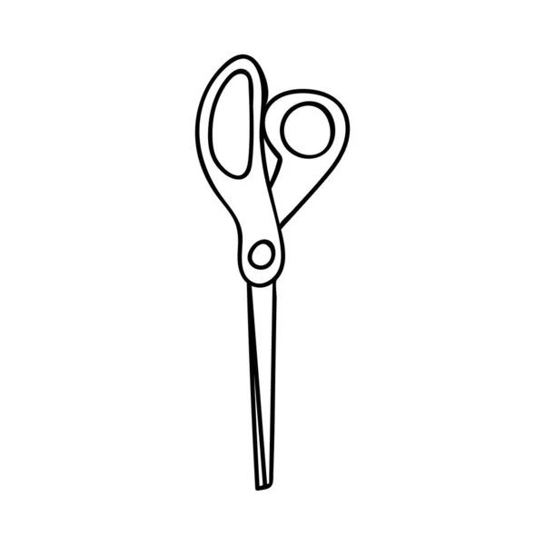 Doodle Stationery Scissor Icon Vector Hand Drawn Scissor Icon Vector — Stock vektor