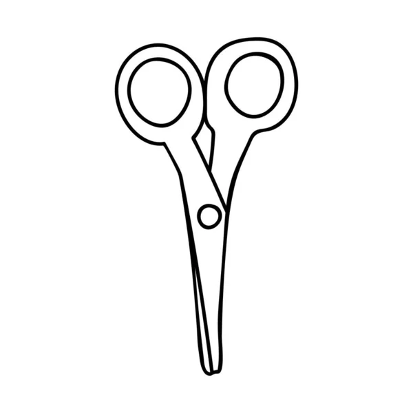 Doodle Stationery Scissor Icon Vector Hand Drawn Scissor Icon Vector —  Vetores de Stock