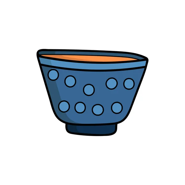 Colorato Doodle Tazza Con Illustrazione Vettore Colorata Icona Tazza Vettore — Vettoriale Stock