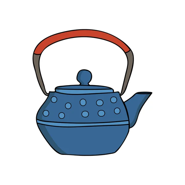 Красочная Иллюстрация Чайника Векторе Красочные Каракули Чайник Иллюстрация Векторе Цветной — стоковый вектор
