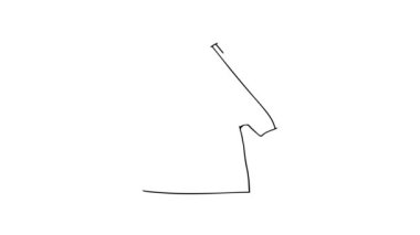 Doodle karıştırıcı canlandırmalı simge videosu. Karıştırıcı simgesinin animasyonu çiziliyor. Karıştırıcı çizim karalama videosu.