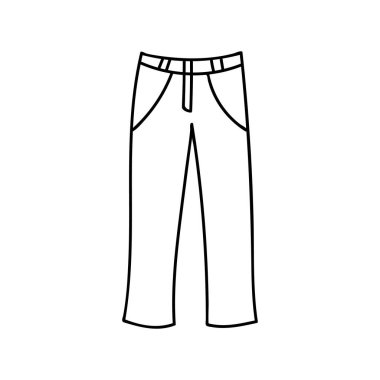 Vektör olarak el çizimi spor pantolonu çizimi. Vektörde Doodle spor pantolon simgesi.
