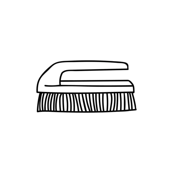 Cloth Brush Doodle Illustration Vector Hand Drawn Cloth Cleaning Brush — Vetor de Stock