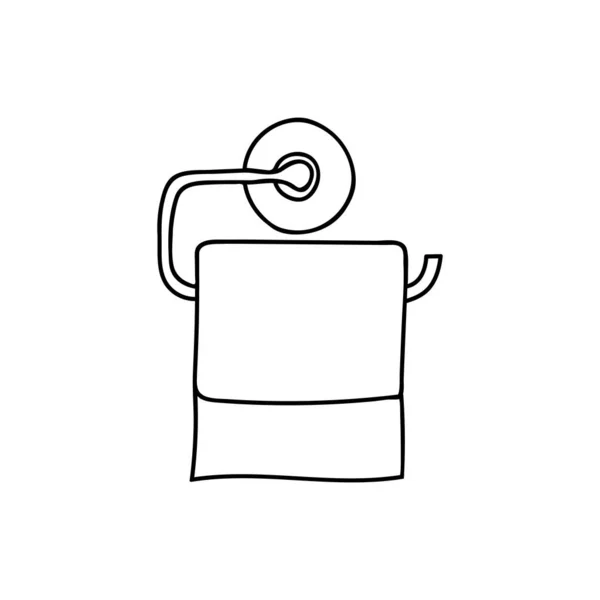 Illustration Gribouillis Papier Toilette Vecteur Papier Hygiénique Illustration Dessinée Main — Image vectorielle