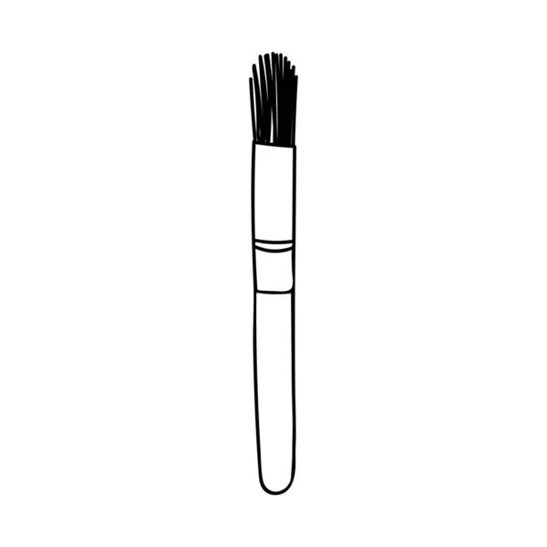 Makeup Brush Doodle Vector Illustration Hand Drawn Makeup Brush Icon — Stock Vector