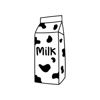 Süt kabı çizimi vektör içinde. Beyaz üzerine el çizimi süt kabı. Süt sürahisini vektörde karala