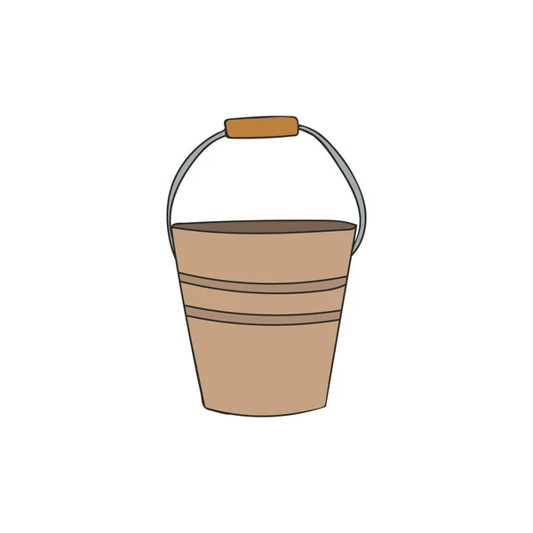 Bucket Colorful Icon Vector Bucket Colorful Doodle Illustration Vector — 스톡 벡터