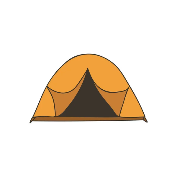 Camping Tent Colorful Doodle Illustration Vector Camping Tent Colorful Icon — Image vectorielle